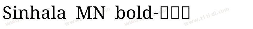 Sinhala MN bold字体转换